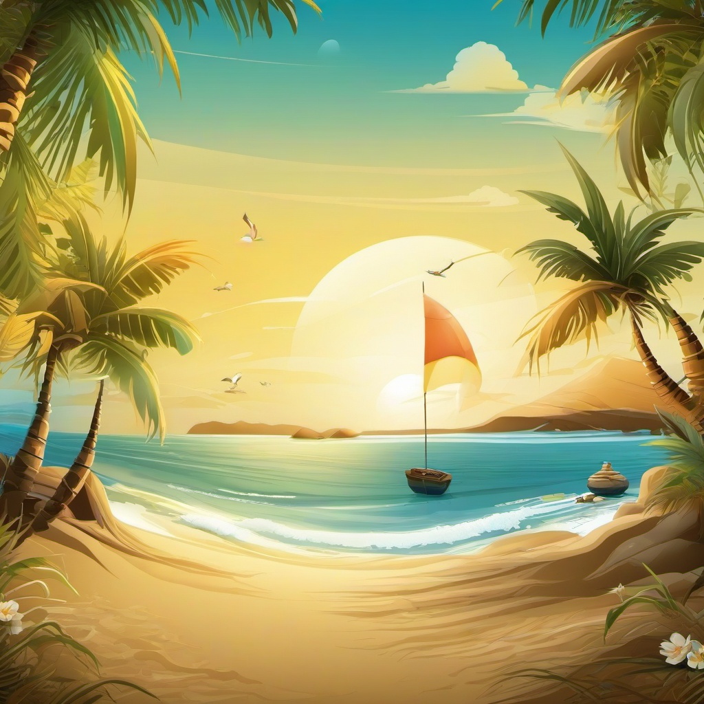 Beach Background Wallpaper - beach caricature background  