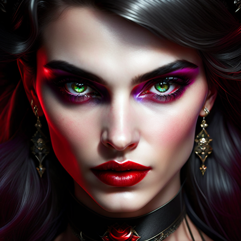 countess carmilla vampire casts a hypnotic gaze. 