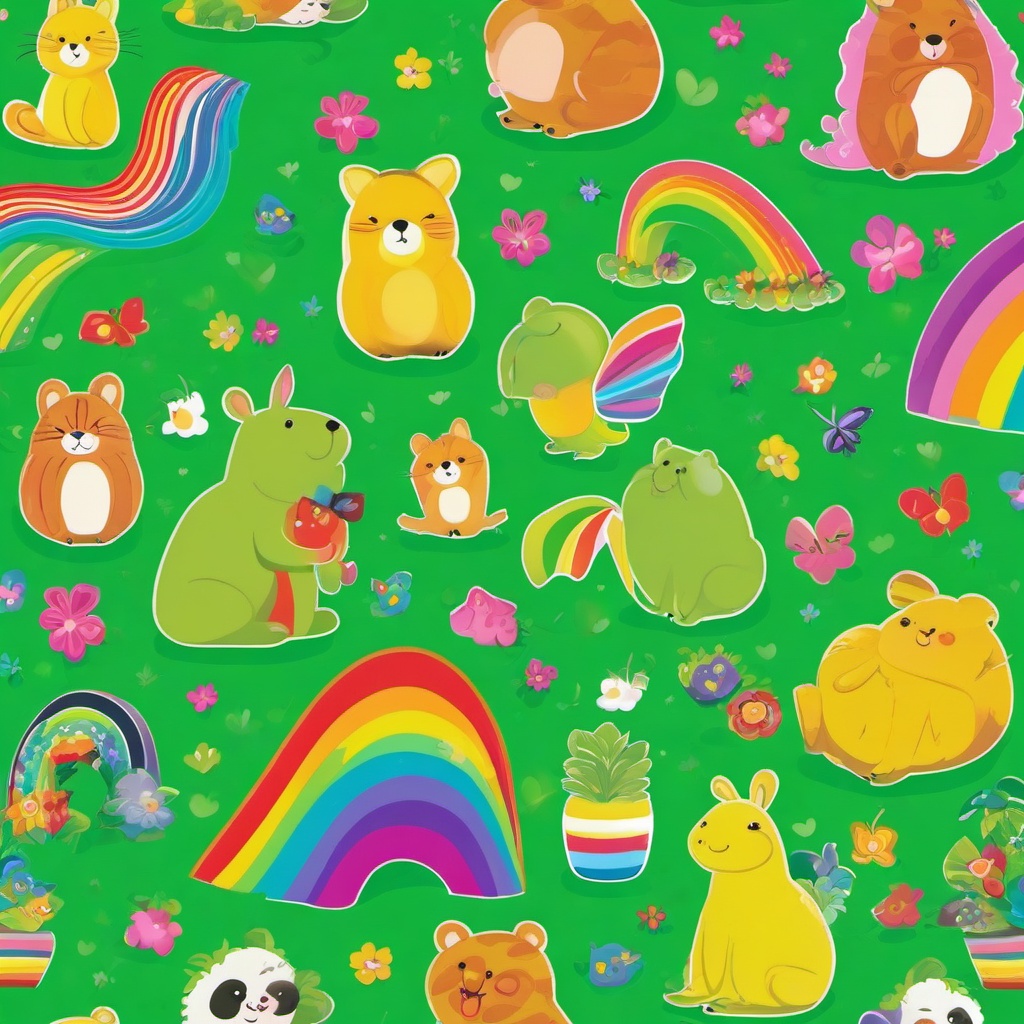 Rainbow Background Wallpaper - rainbow friends green background  