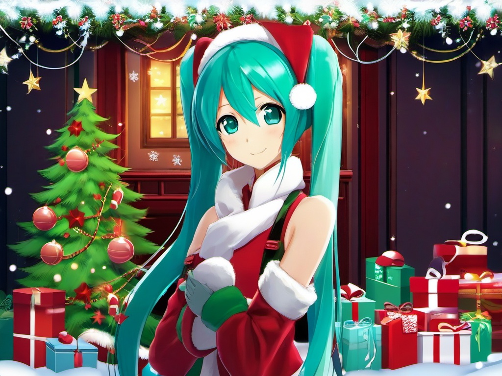 Hatsune Miku Christmas Wallpaper  