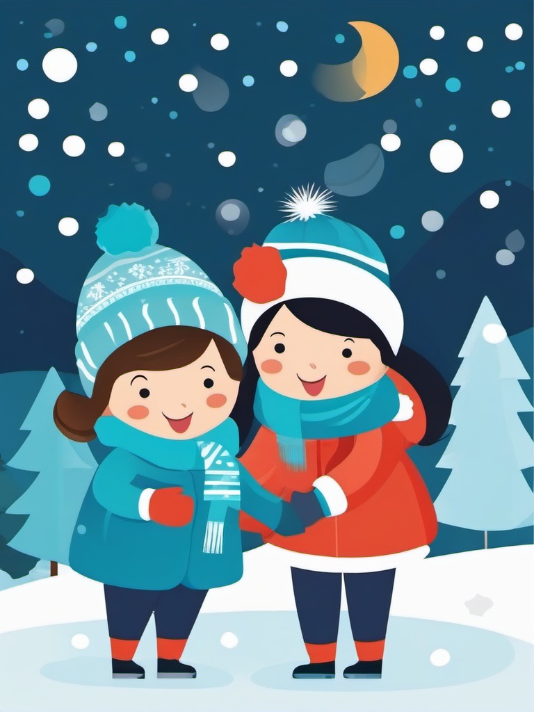 Winter Card Design clipart - Winter-themed card or poster design, ,vector color clipart,minimal