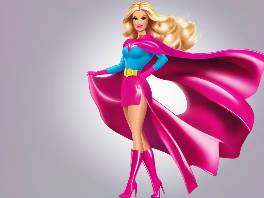 Barbie clipart - Barbie in a superhero outfit  clipart