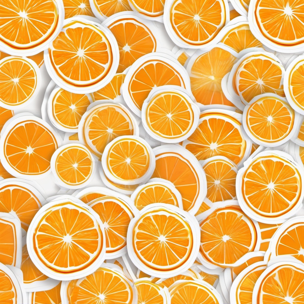 Orange Sticker - Citrusy and bright, an orange-themed burst of sunshine, , sticker vector art, minimalist design