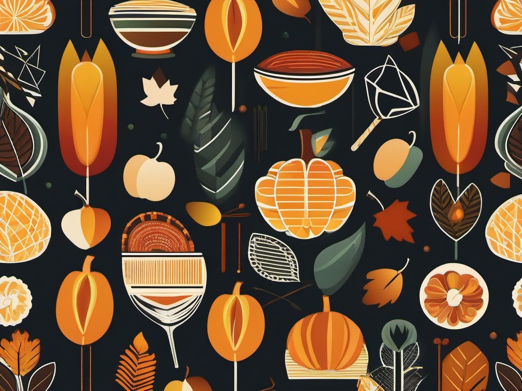 Thanksgiving Wallpaper-A bold, graphic Thanksgiving design, with striking typography and geometric patterns.  aesthetic background wallpaper