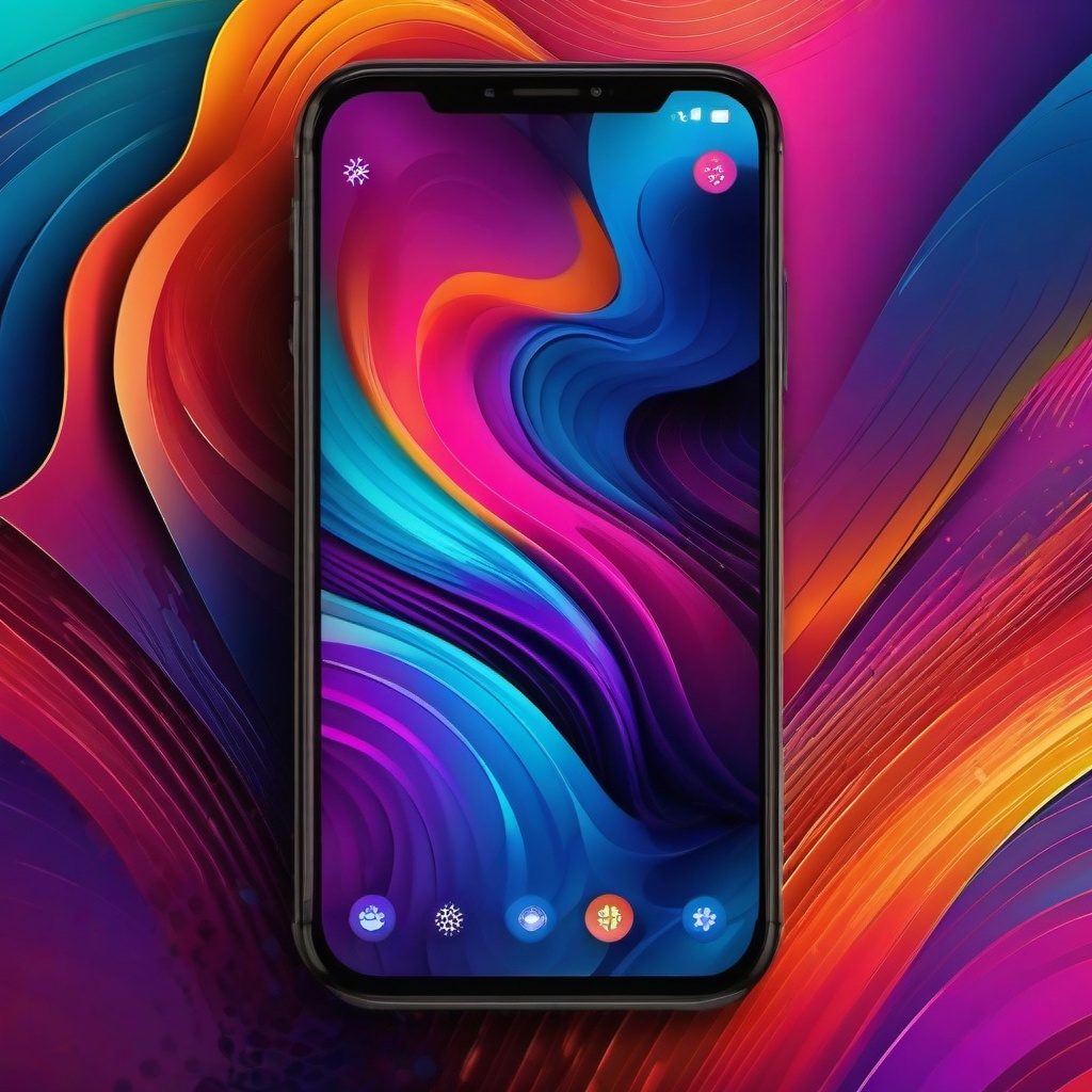 Cool Backgrounds for Phone - Modern Phone Interface Design wallpaper splash art, vibrant colors, intricate patterns