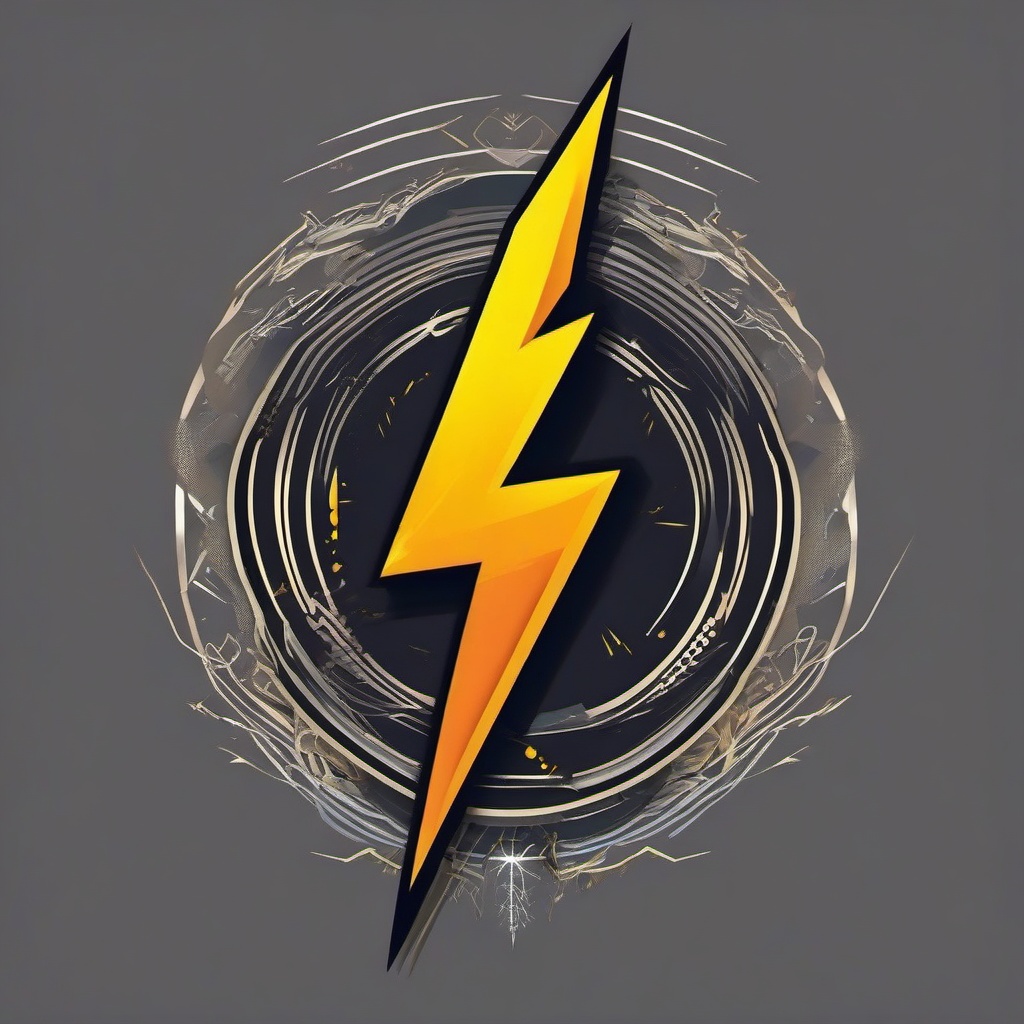 Electric Bolt Tattoo - Channel electrifying energy with a bold electric bolt tattoo.  minimalist color tattoo, vector
