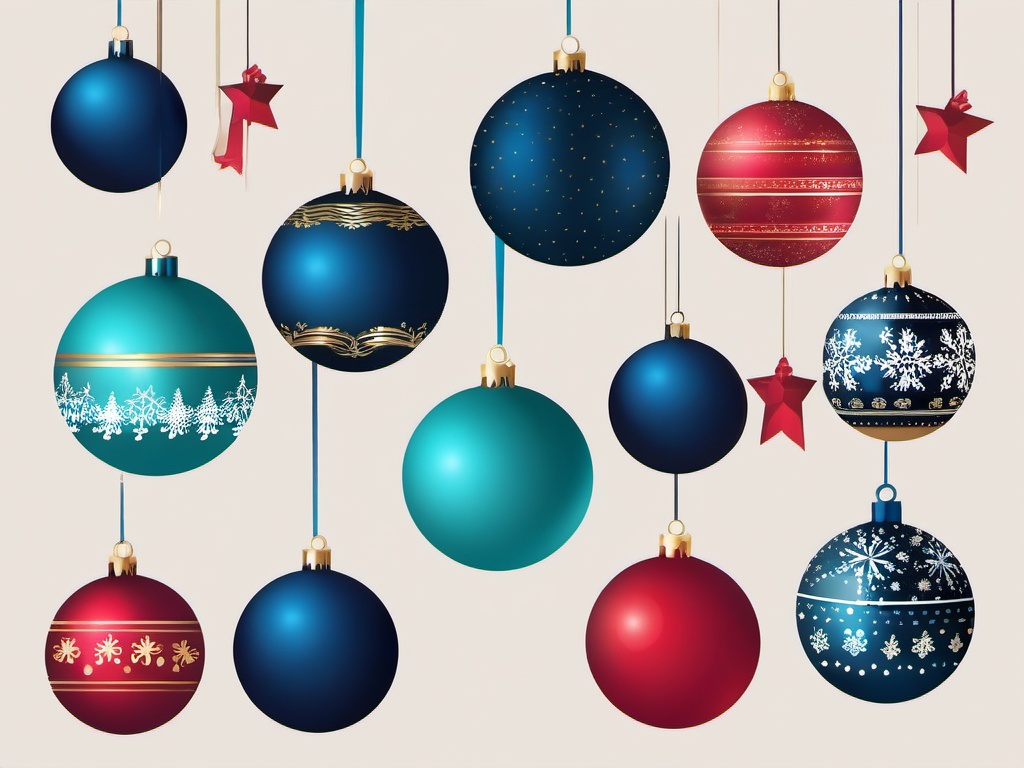 Clipart Christmas Balls,Decorating a Christmas party with clipart Christmas balls  simple, 2d flat