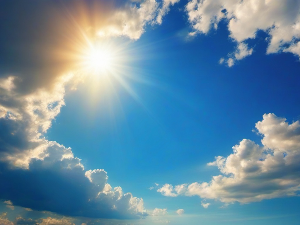 Blue Sky With Sun Background  ,desktop background wallpaper