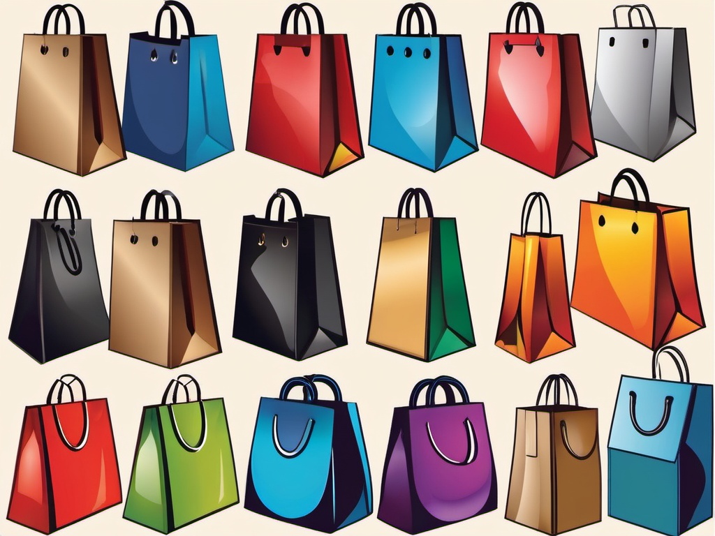 Shopping bag icon - Shopping bag for retail and purchases,  color clipart, vector art