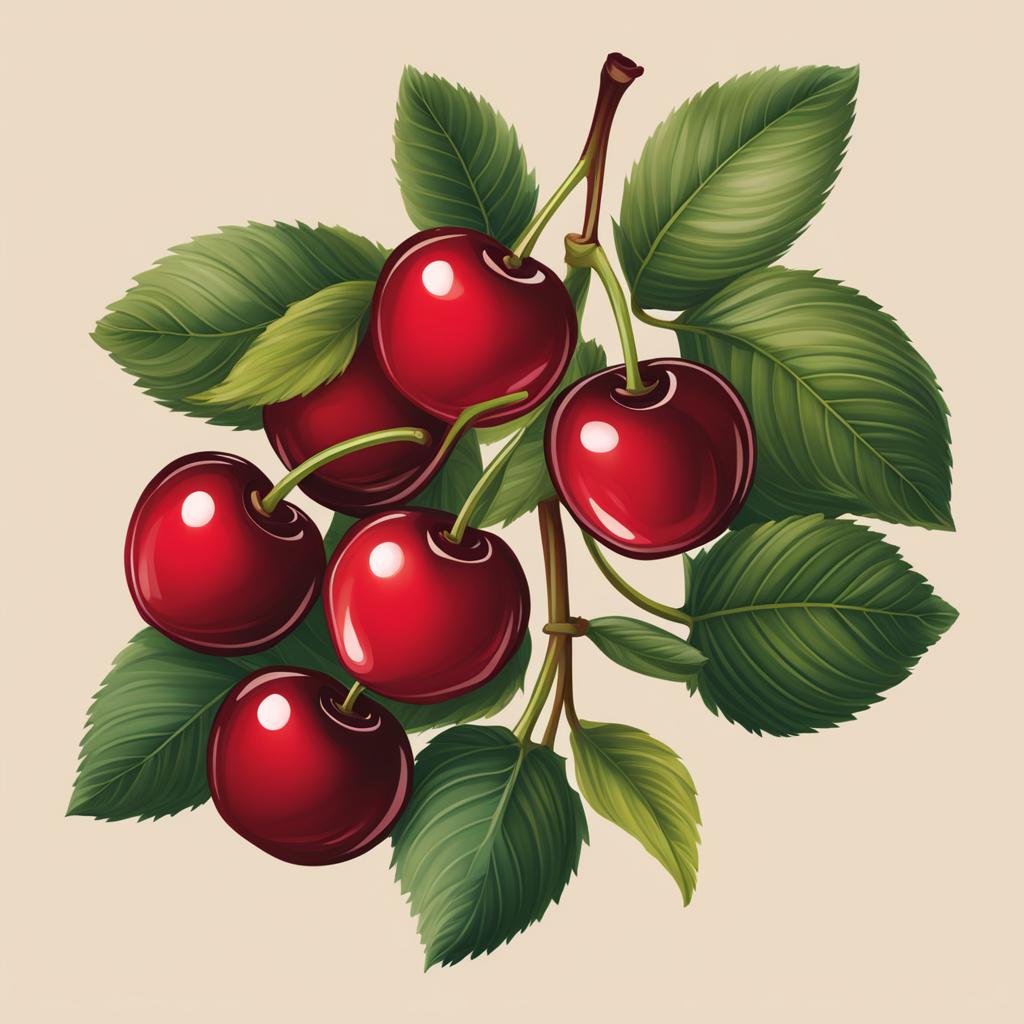 cherry clipart - a bunch of plump, red cherries. 