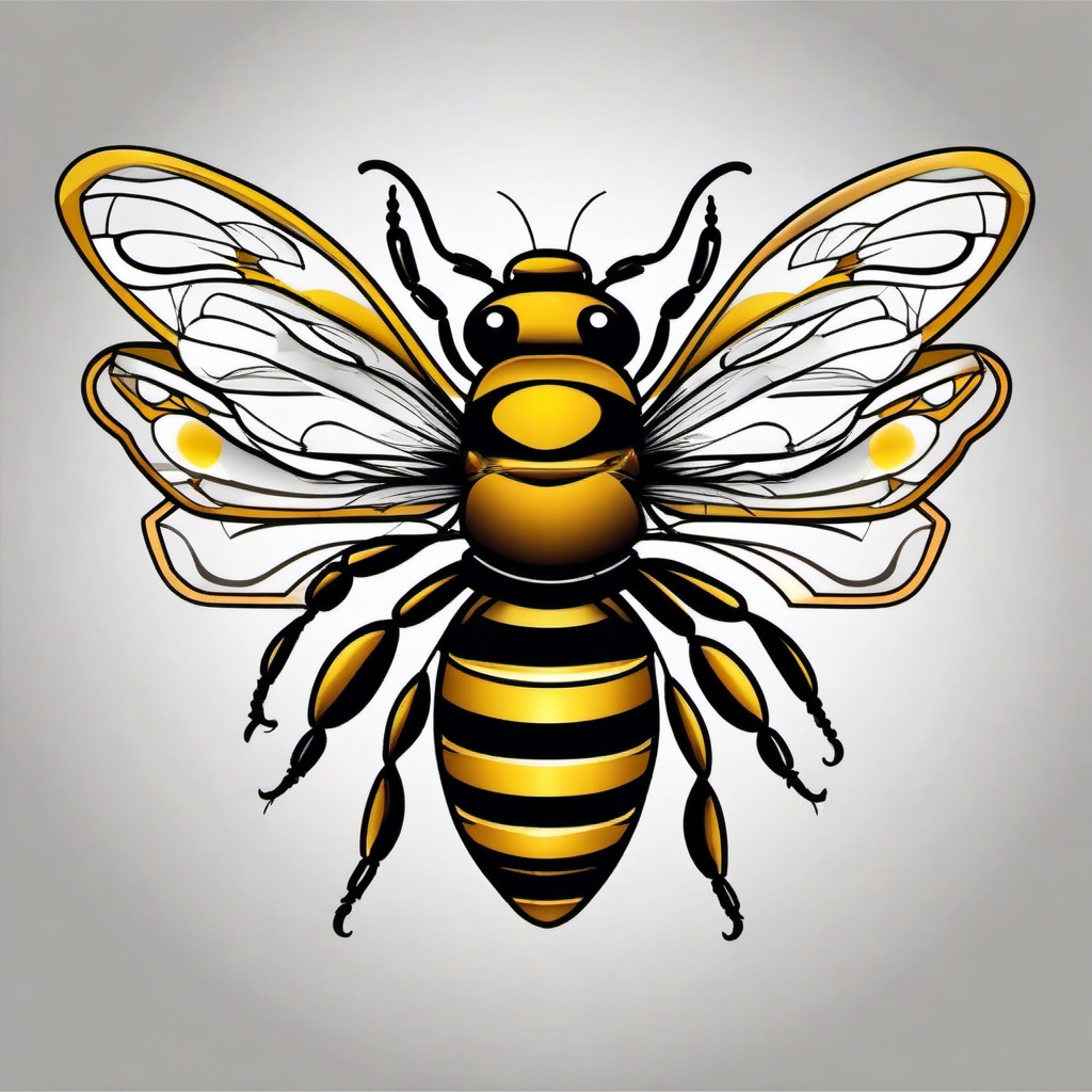 animated bee tattoo  vector tattoo design