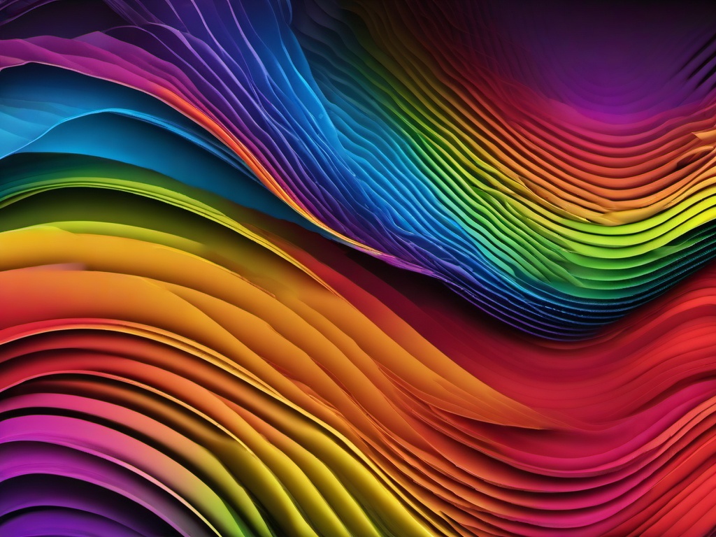 Rainbow Wave Background  