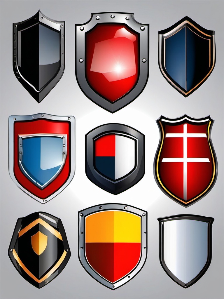 Shield clipart - Shield icon representing protection and safety,  color clipart, vector art