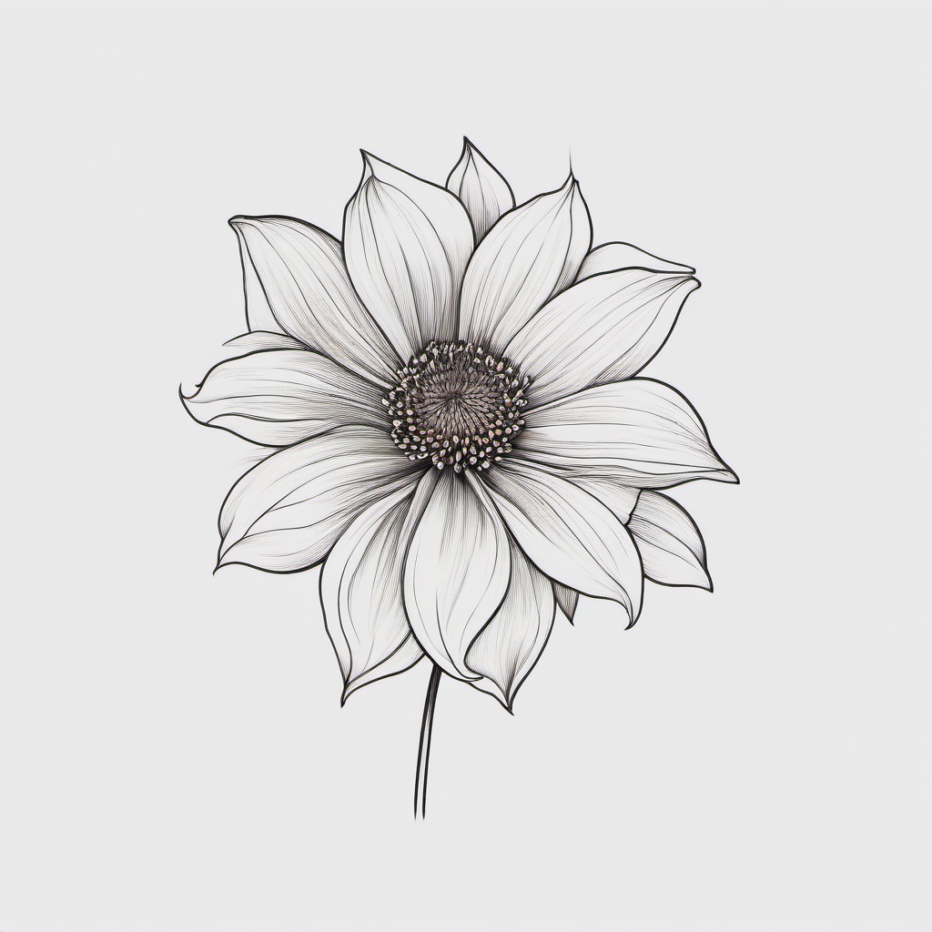 January Flower of the Month Tattoo - Tattoo representing the flower associated with the month of January.  simple color tattoo,minimalist,white background