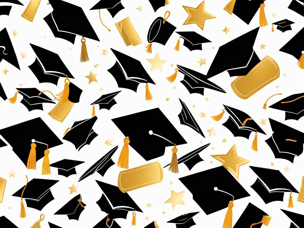 graduation cap clipart: tossed into the air at a graduation ceremony. 