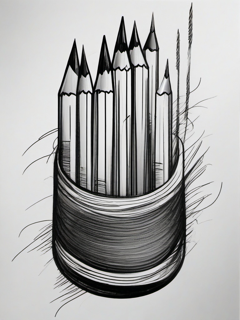 simple drawing of pencil  minimal rough sketch scribbles,doodles,black and white