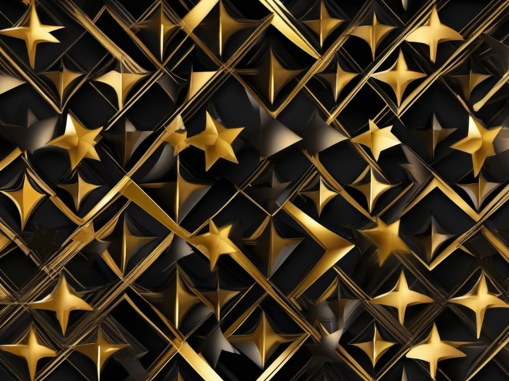 Black And Gold Stars Background - Bold black background with golden stars.  background wallpaper