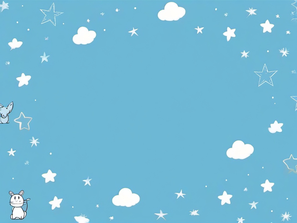 Blue Cute Background-Pale blue with small animal doodles and stars for a cute look  background wallpaper