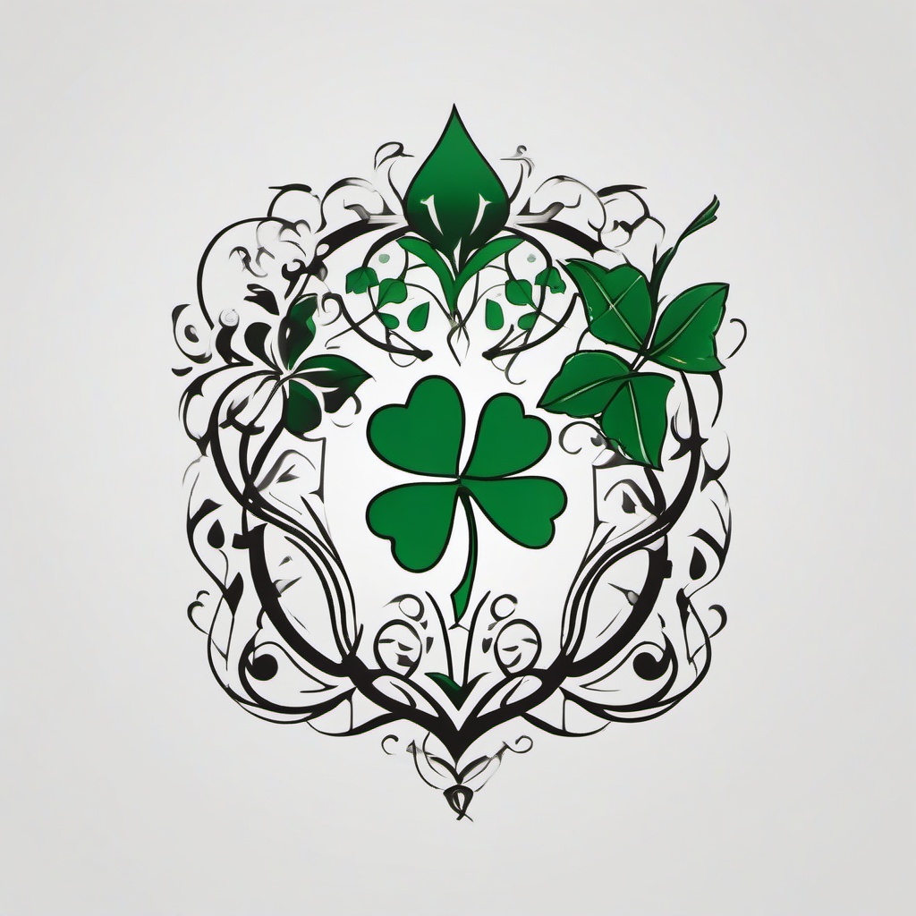 tattoo irish symbols  simple color tattoo,minimal,white background