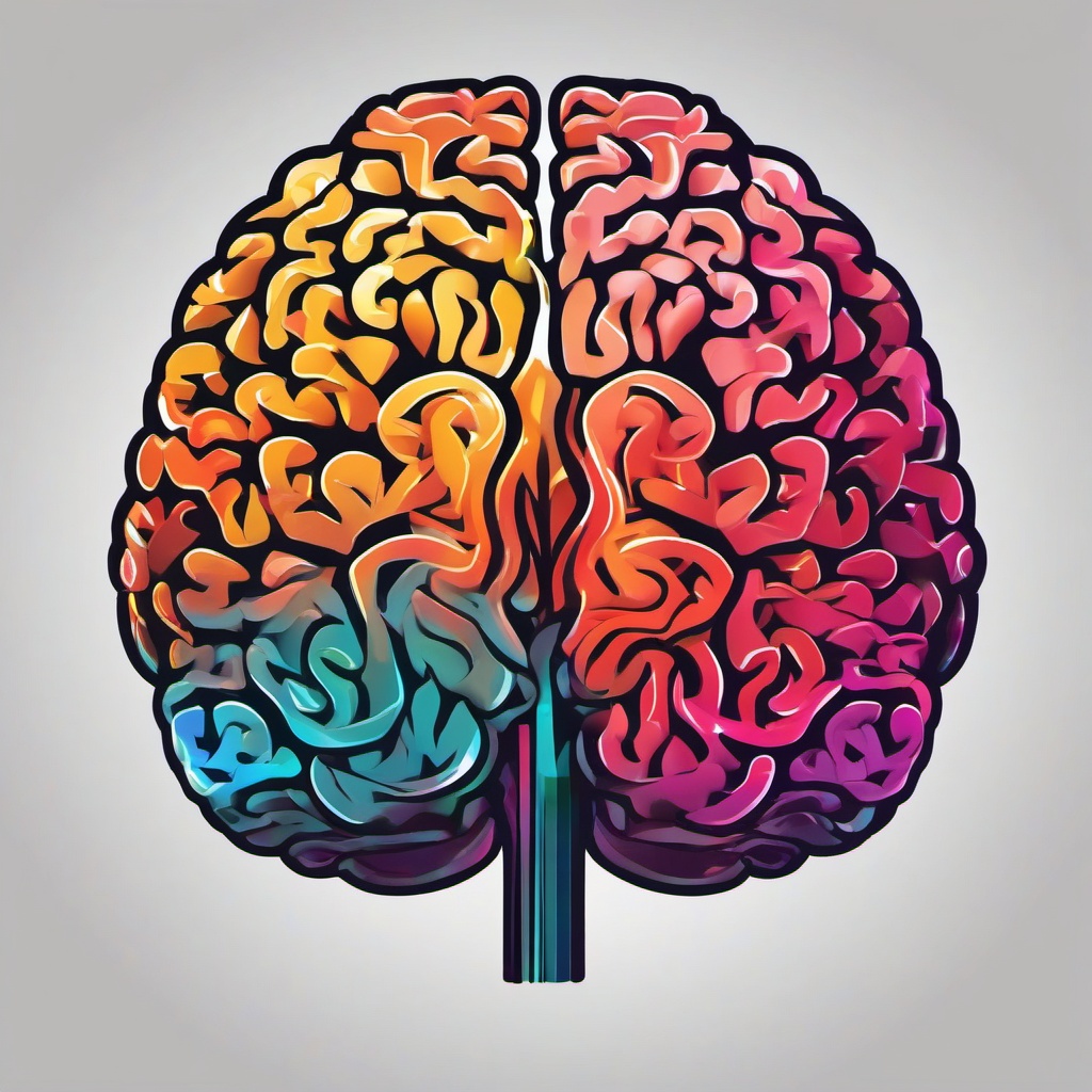 Brain Clipart, Creative and colorful illustrations of the human brain. 