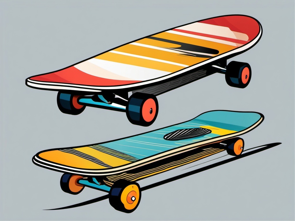 Skateboard Clipart - A skateboard ready for tricks.  color vector clipart, minimal style