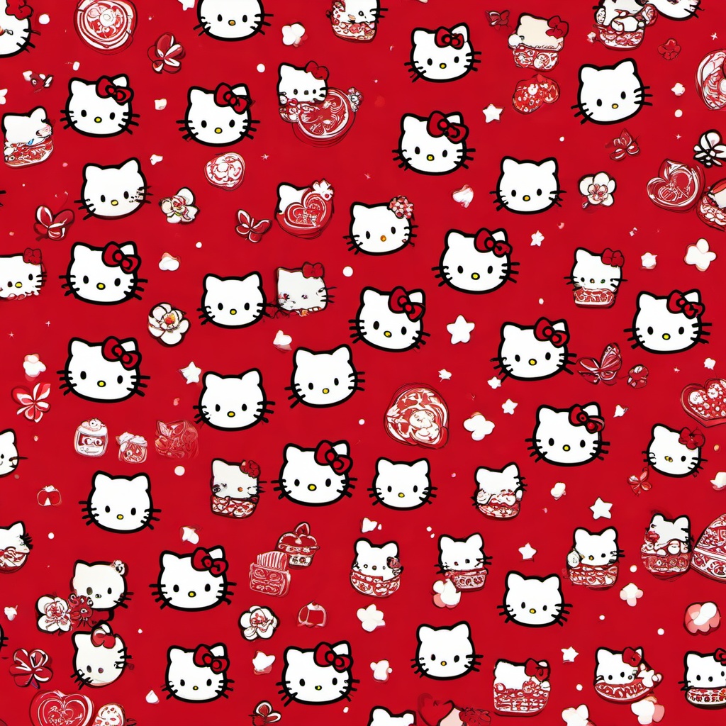 Red Background Wallpaper - hello kitty red background  