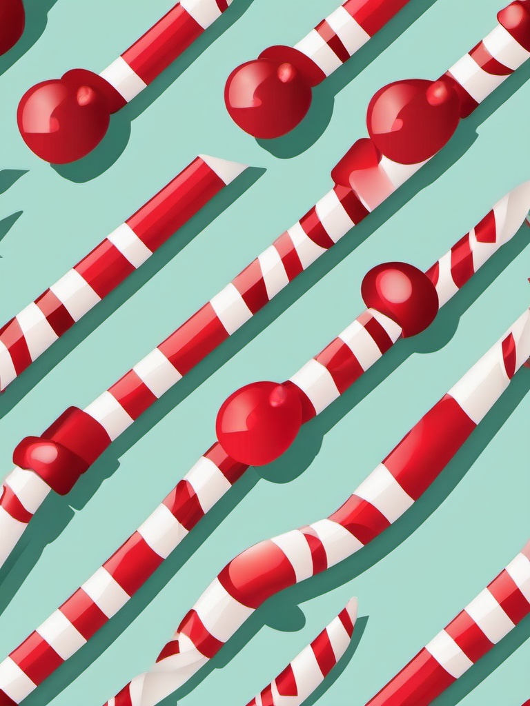 Candy Cane clipart - candy cane in a gift box  color,minimalist,vector clipart