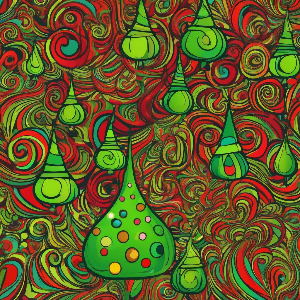 Grinch Wallpaper - Whoville Celebration wallpaper, abstract art style, patterns, intricate