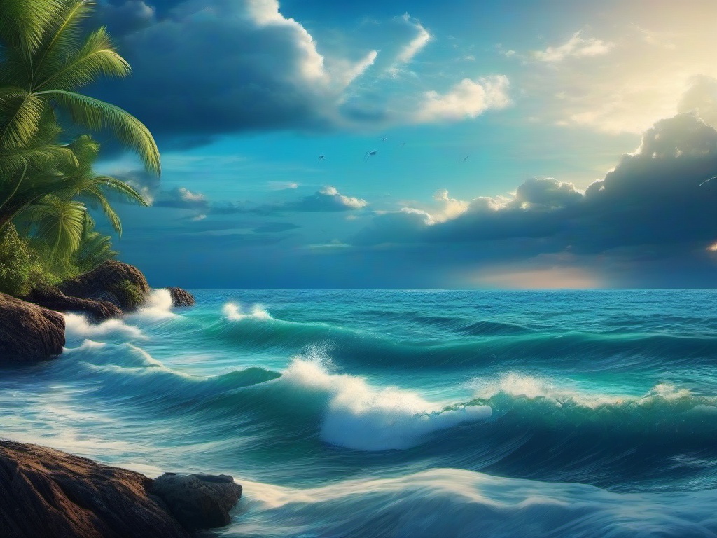 Ocean Sky Background  ,desktop background wallpaper