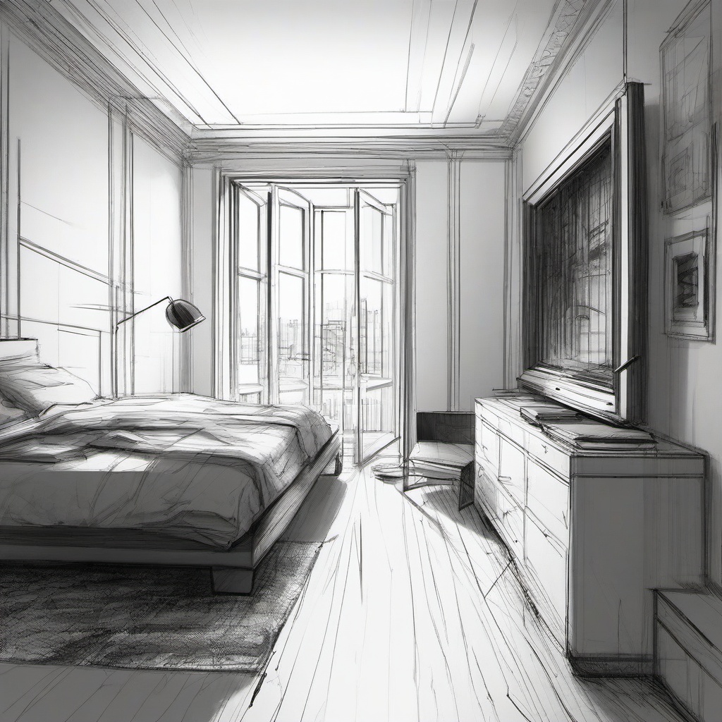 drawings of rooms  minimal rough sketch scribbles,doodles,black and white