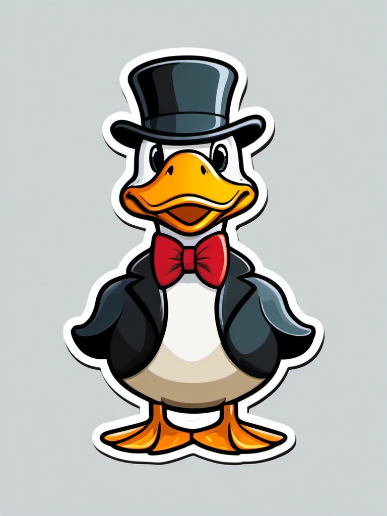 Duck cartoon - waddling waterfowl with a quack  cartoon sticker style