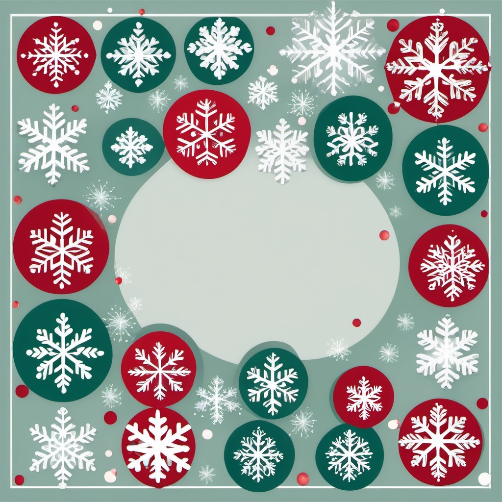 Free Xmas border with snowflakes clipart  simple, 2d flat