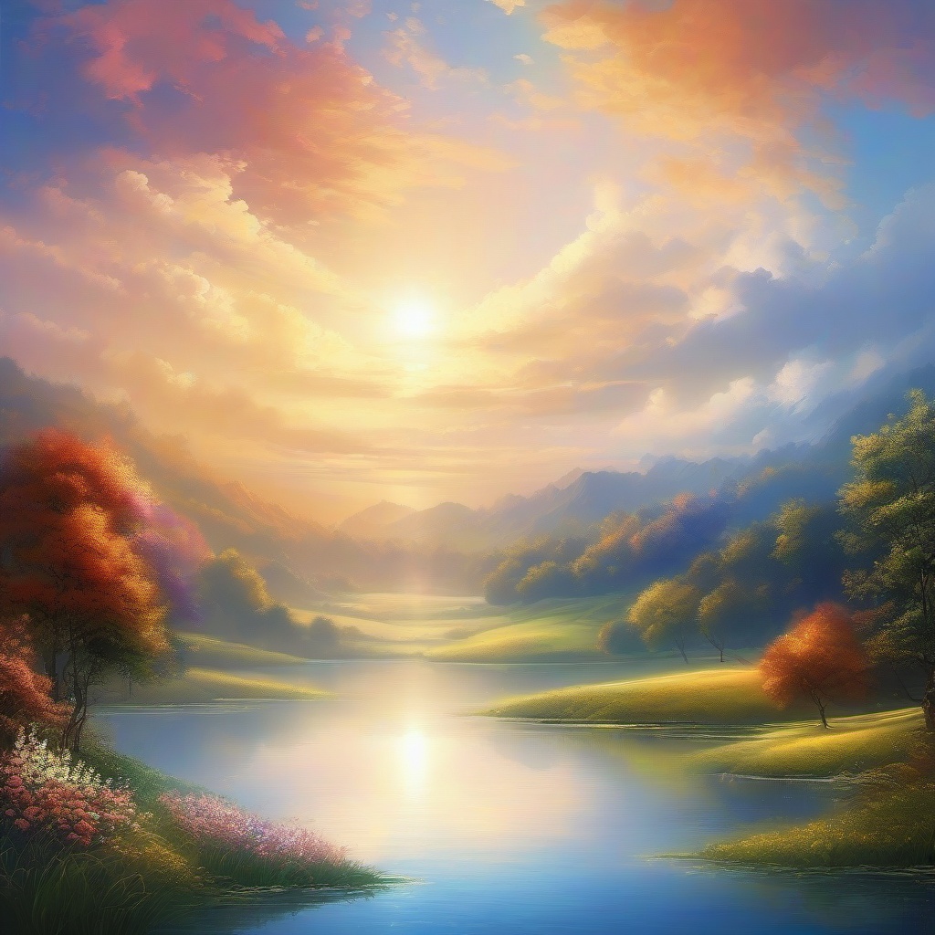 Heaven Background - Peaceful Heavenly Scenery  intricate patterns, splash art, wallpaper art