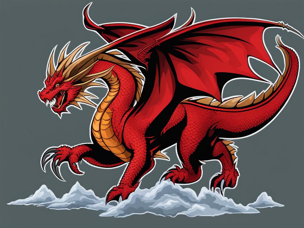 dragon clipart - a fierce, mythical dragon. 