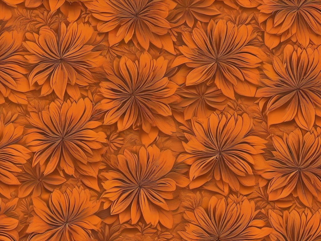 Orange Floral Background - Warm orange with delicate floral details.  background wallpaper