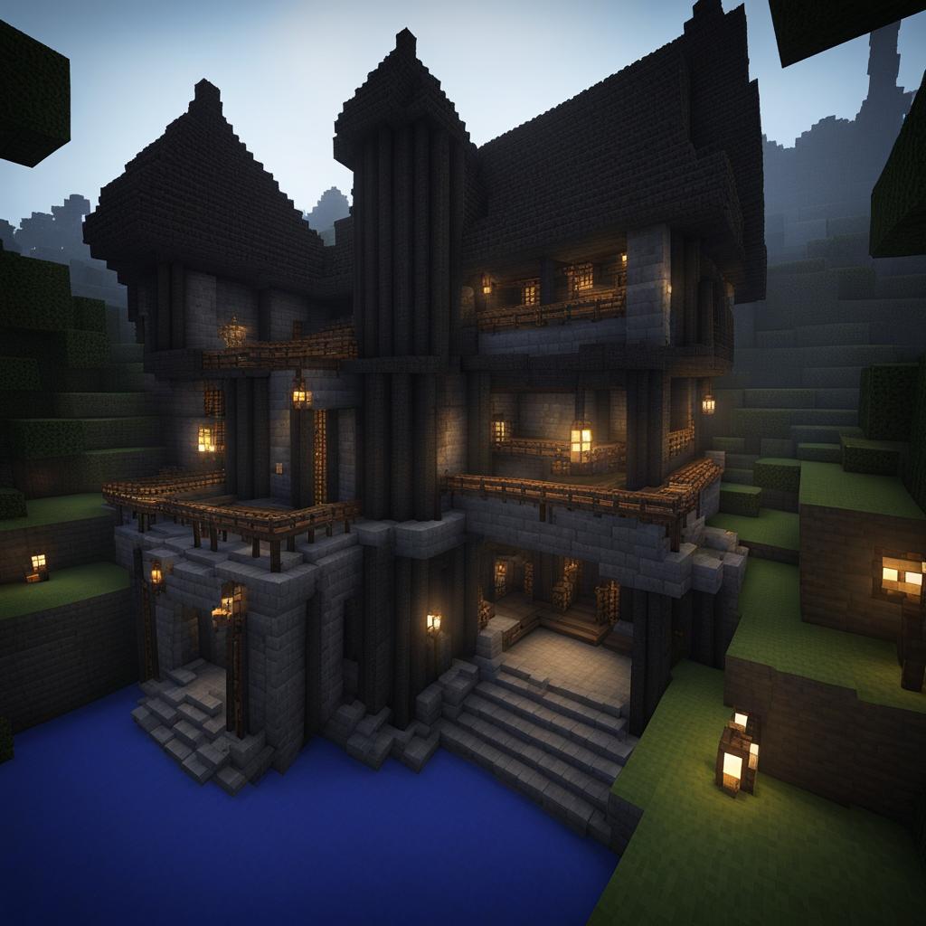 castle dungeon filled with chains and dark secrets - minecraft house design ideas minecraft block style