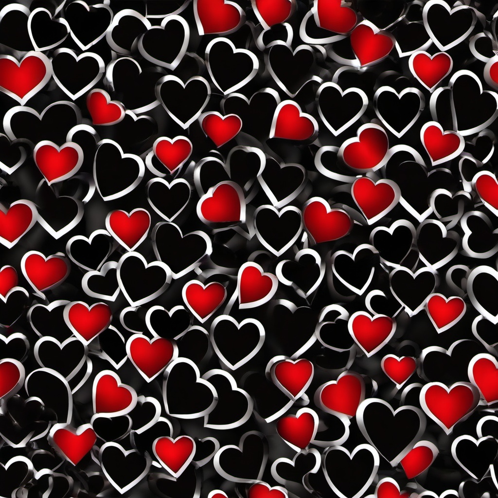 Heart Background Wallpaper - red love heart black background  