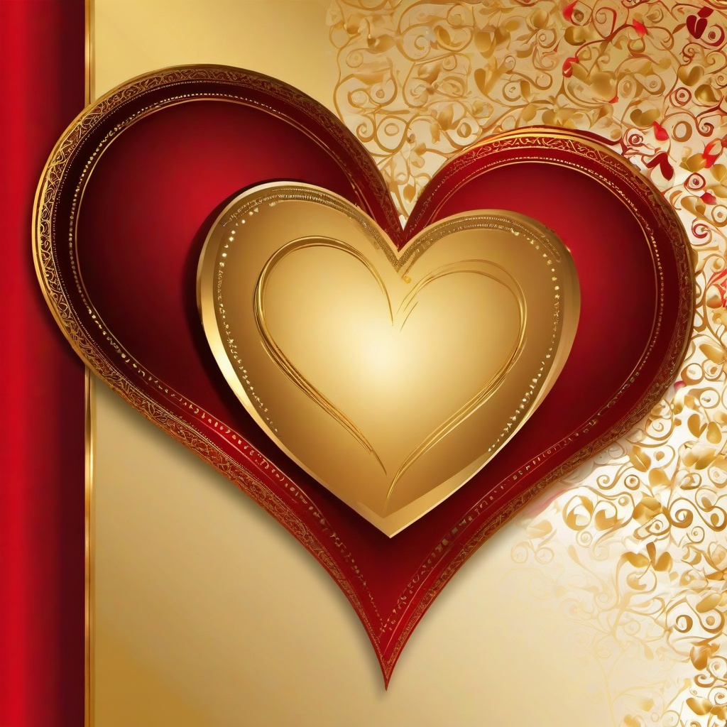 Heart Background Wallpaper - red and gold heart background  