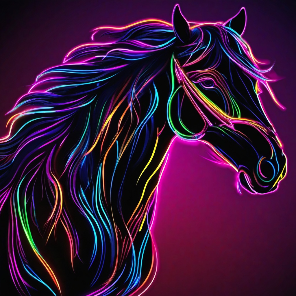 Neon Background Wallpaper - neon horse wallpaper  