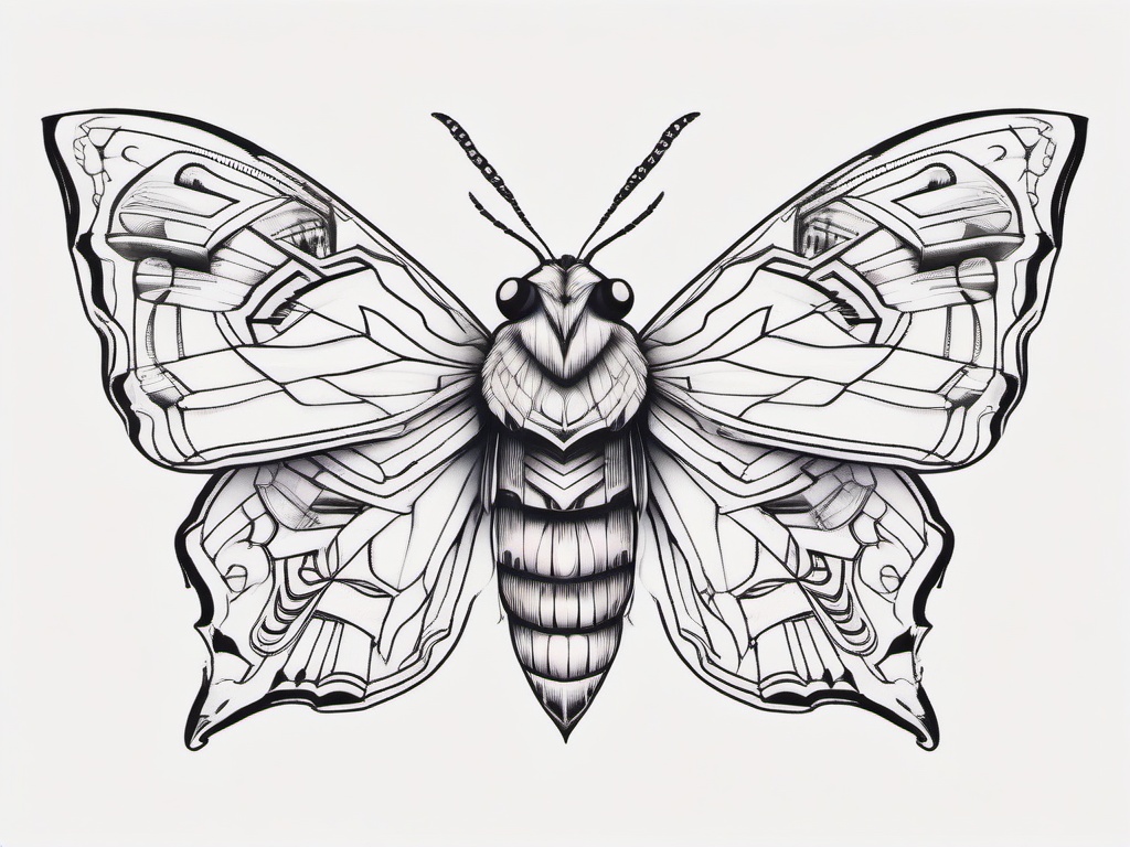 moth tattoo  ,tattoo design, white background