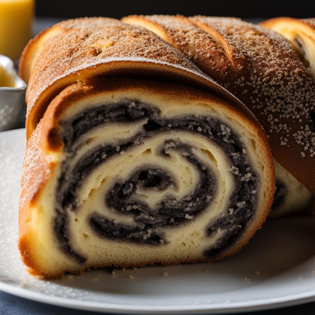 makowiec, polish poppy seed roll, indulged at a family gathering during wigilia. 