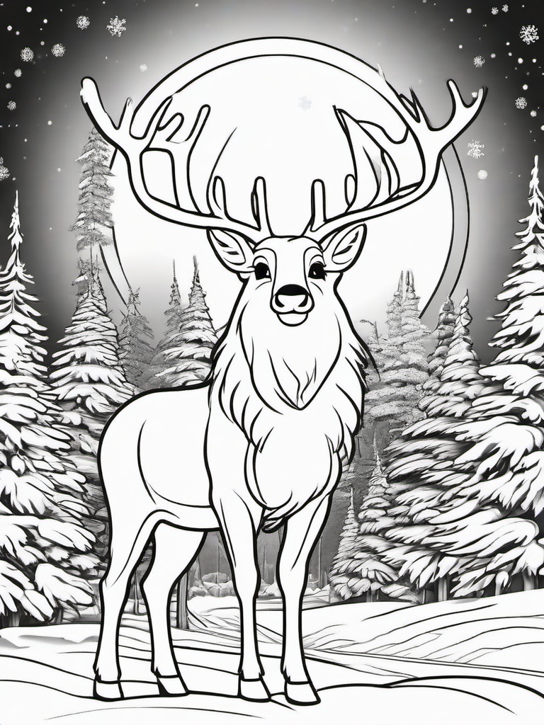 Coloring Pages Rudolph The Red Nosed Reindeer  outling,coloring pages,black and whit