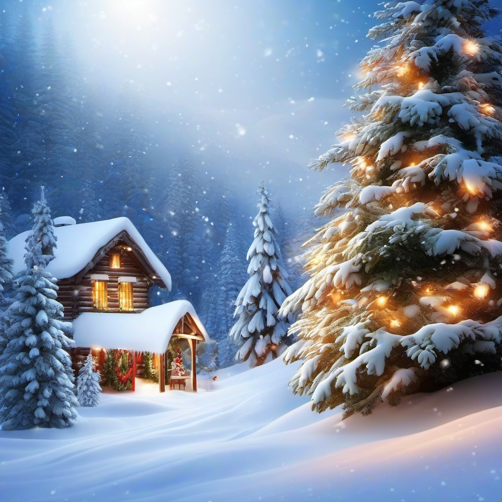 Snow Background Wallpaper - snow christmas tree background  