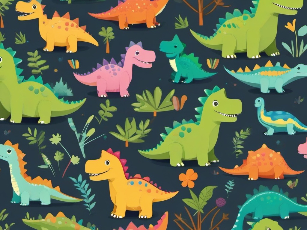 Dino Cute Wallpaper - Friendly dinosaur illustrations  ,desktop background wallpaper