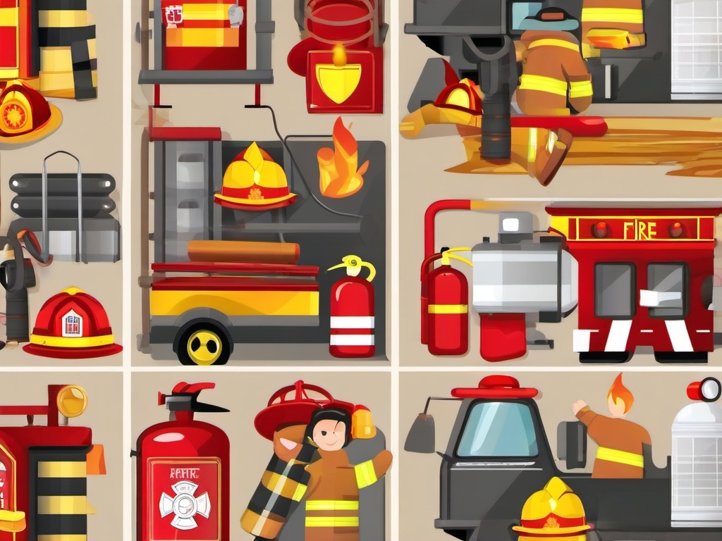 Fire Fighter clipart - fire prevention tips  vector clipart