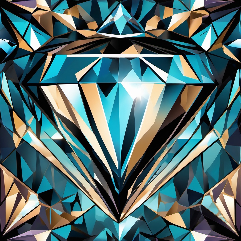 Diamond Clipart - A radiant diamond with facets that gleam like a thousand stars, the epitome of luxury and opulence.  color clipart, minimalist, vector art, 