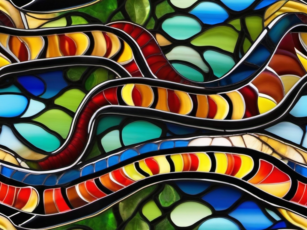 Stained Glass Corn Snake - Corn snake with colorful scales  