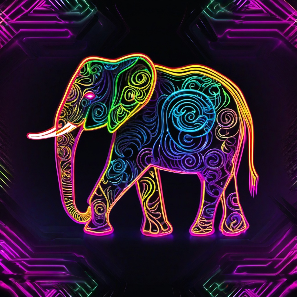 Neon Background Wallpaper - neon elephant wallpaper  