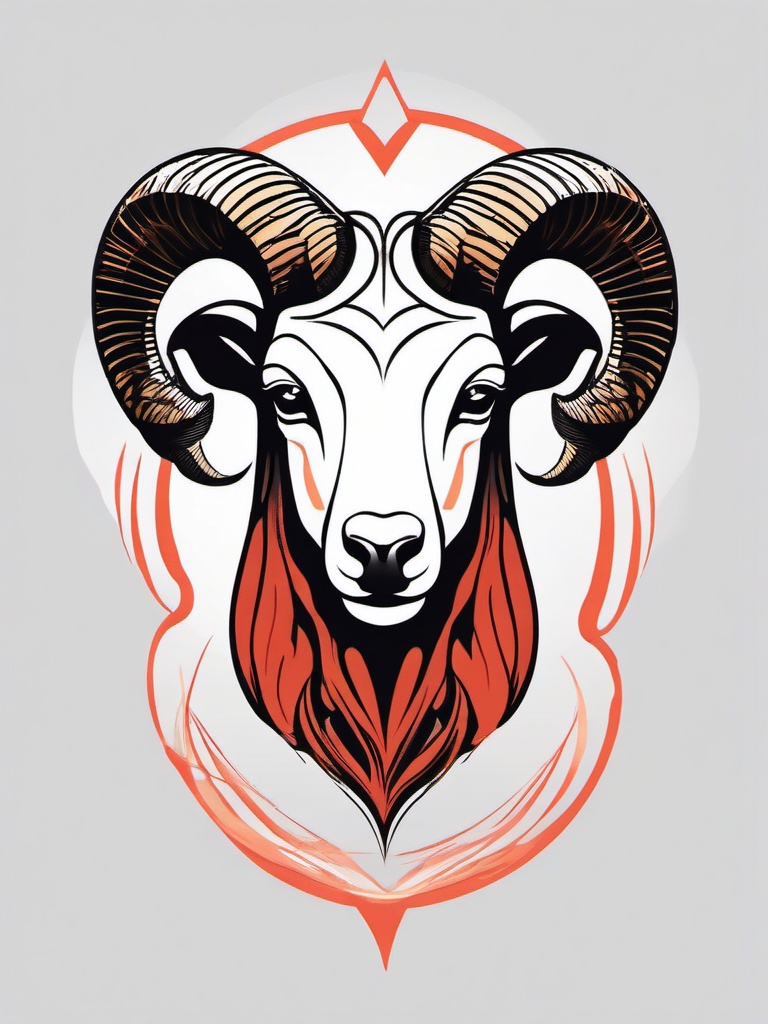 aries tattoo minimalist  simple vector color tattoo