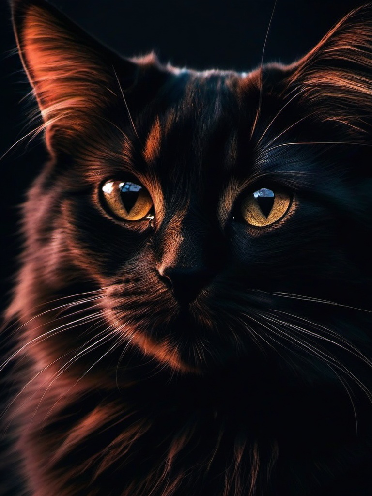 Dark Wallpaper Cat  ,mobile iphone background wallpaper